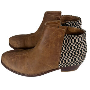 The Root Collective Espe Ankle Boots Womens 7 Handmade Chestnut Leather